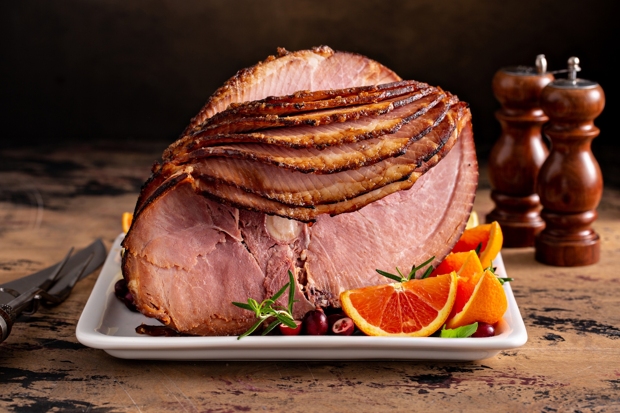 Christmas ham brown sugar glazed