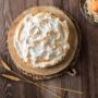 lemon pie on top of log and wooden table zenithal view 90x90